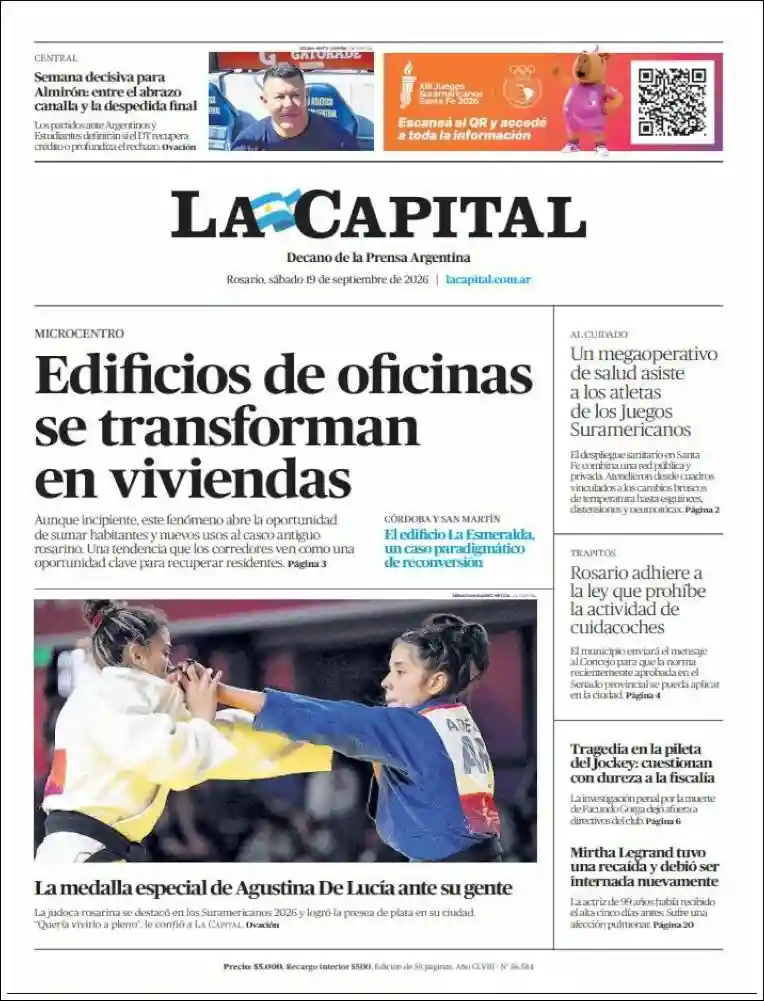 Estudios Max | RADIO IMAGEN 99.3 MHZ - Tapa del diario La Capital Rosario