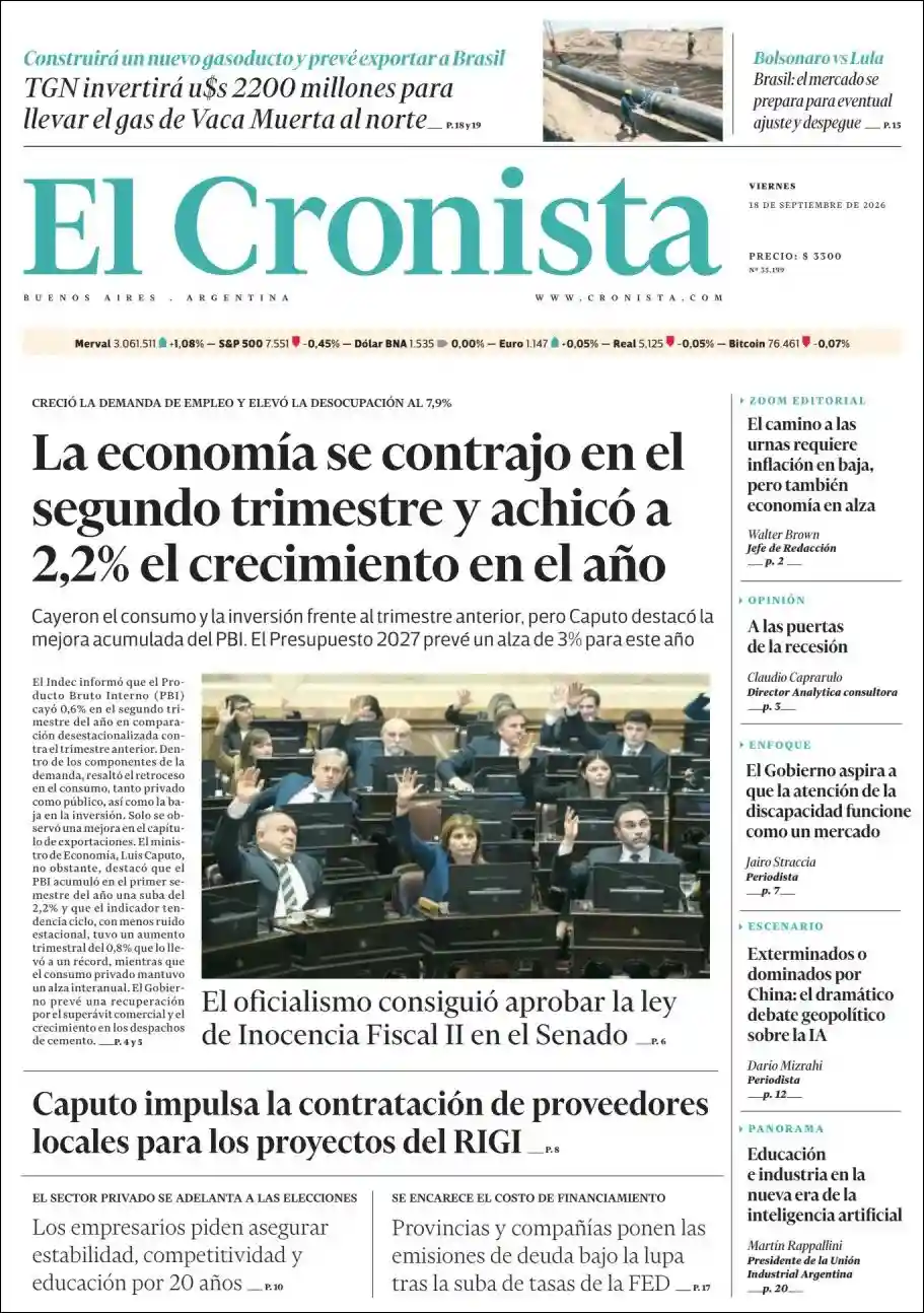 Estudios Max | RADIO IMAGEN 99.3 MHZ - Tapa del diario Cronista