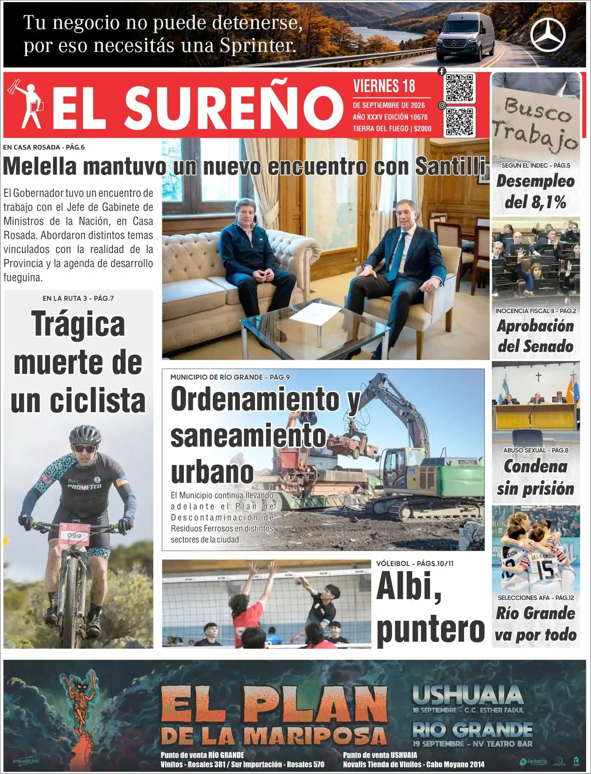 Estudios Max | RADIO IMAGEN 99.3 MHZ - Tapa del diario El Sureño